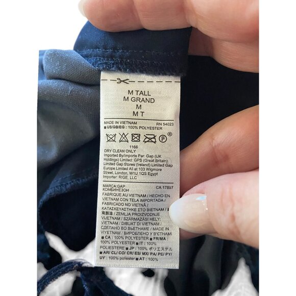 Gap Velvet Jumpsuit Midnight Navy Blue Size M Holiday - Picture 4 of 16